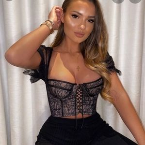 “Susana" lace corset crop top